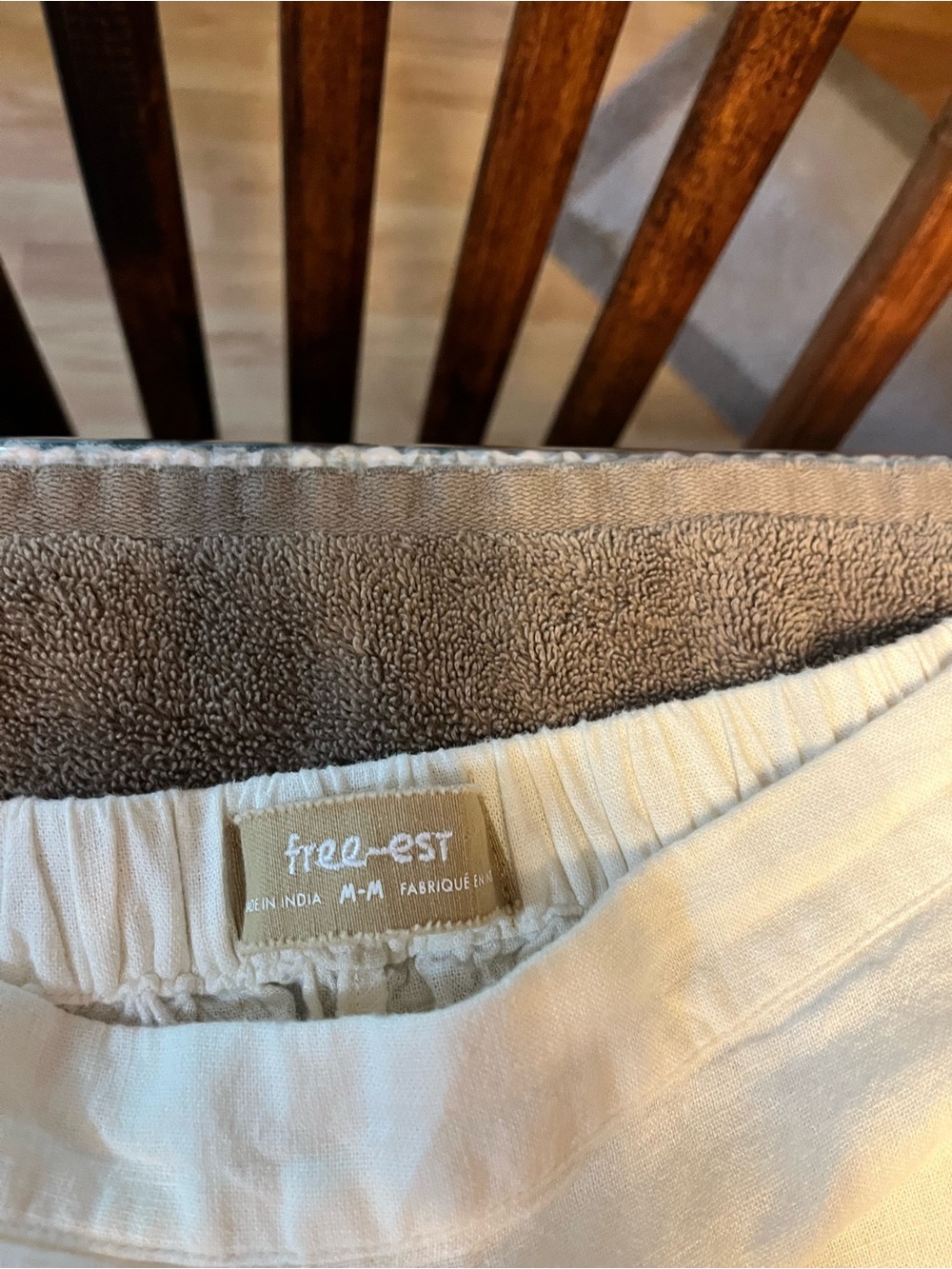 Free People - Cream Spaghetti Strap Cami Top and wide leg linen pant set - Picture 9 of 9